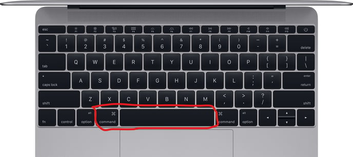 macbook keyboard command plus space bar